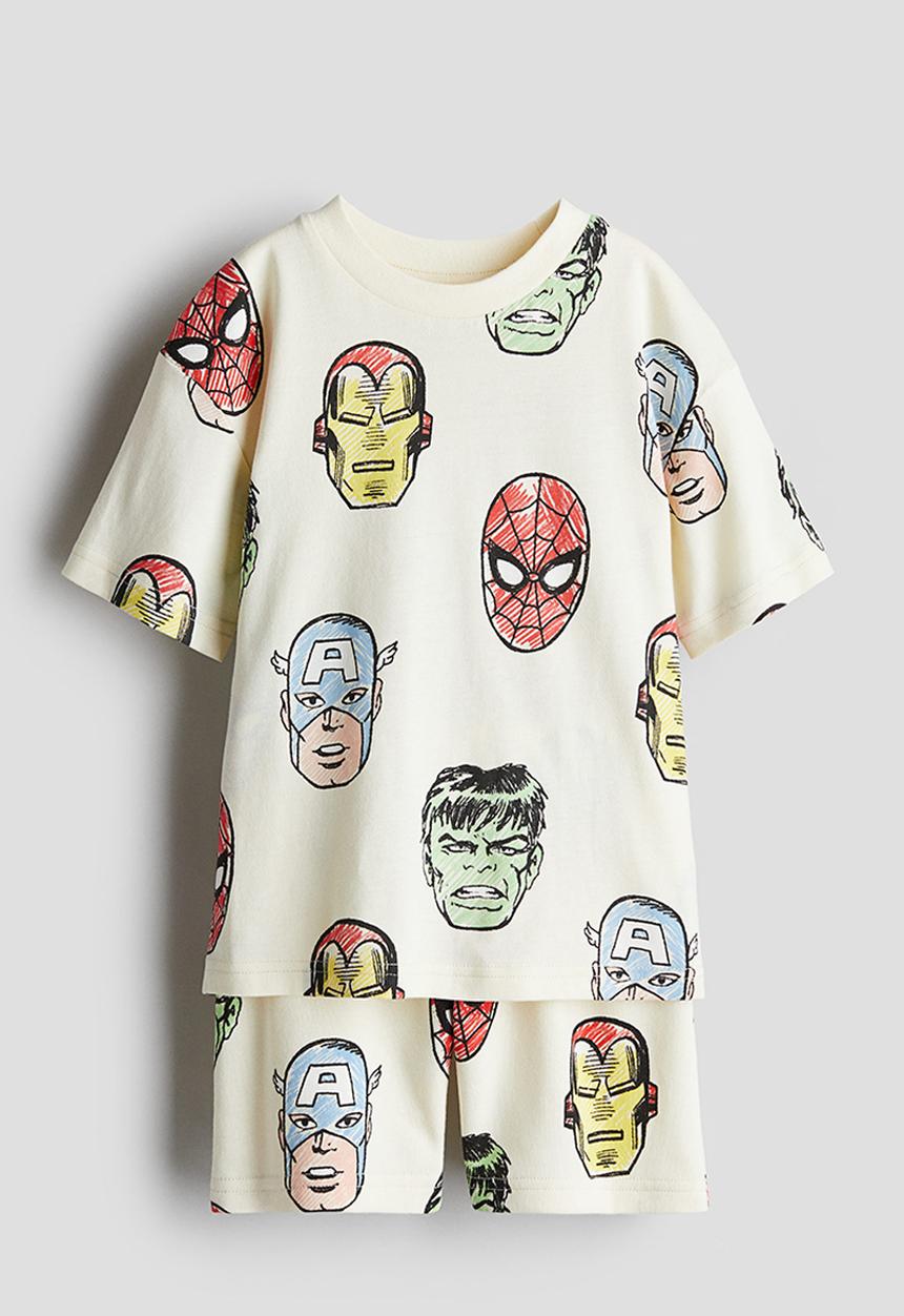 H&M - 2-Piece printed set - yellow marvel comics