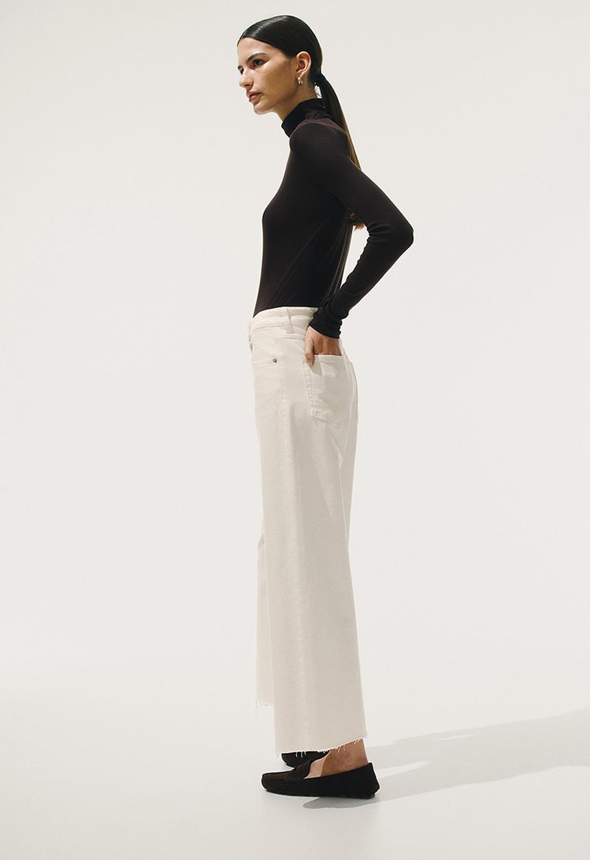 H&M - Wide jeans - white