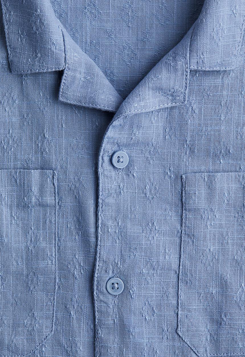 H&M - Cotton resort shirt - light blue