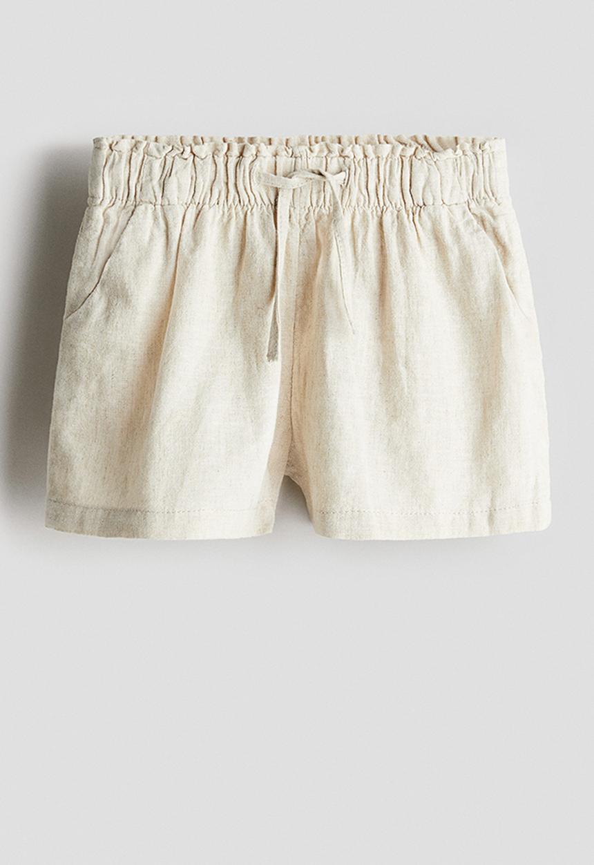 H&M - Linen-blend shorts - light beige