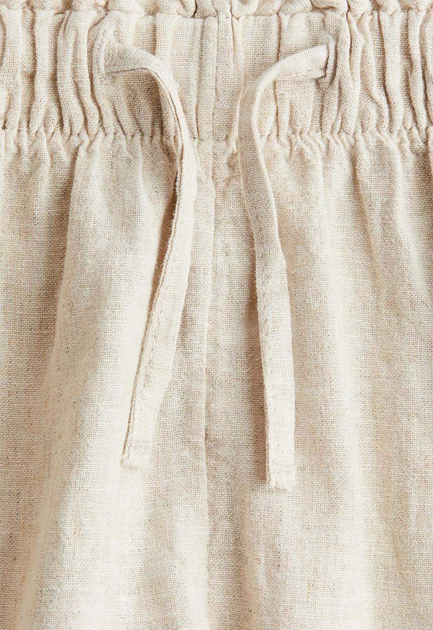 H&M - Linen-blend shorts - light beige