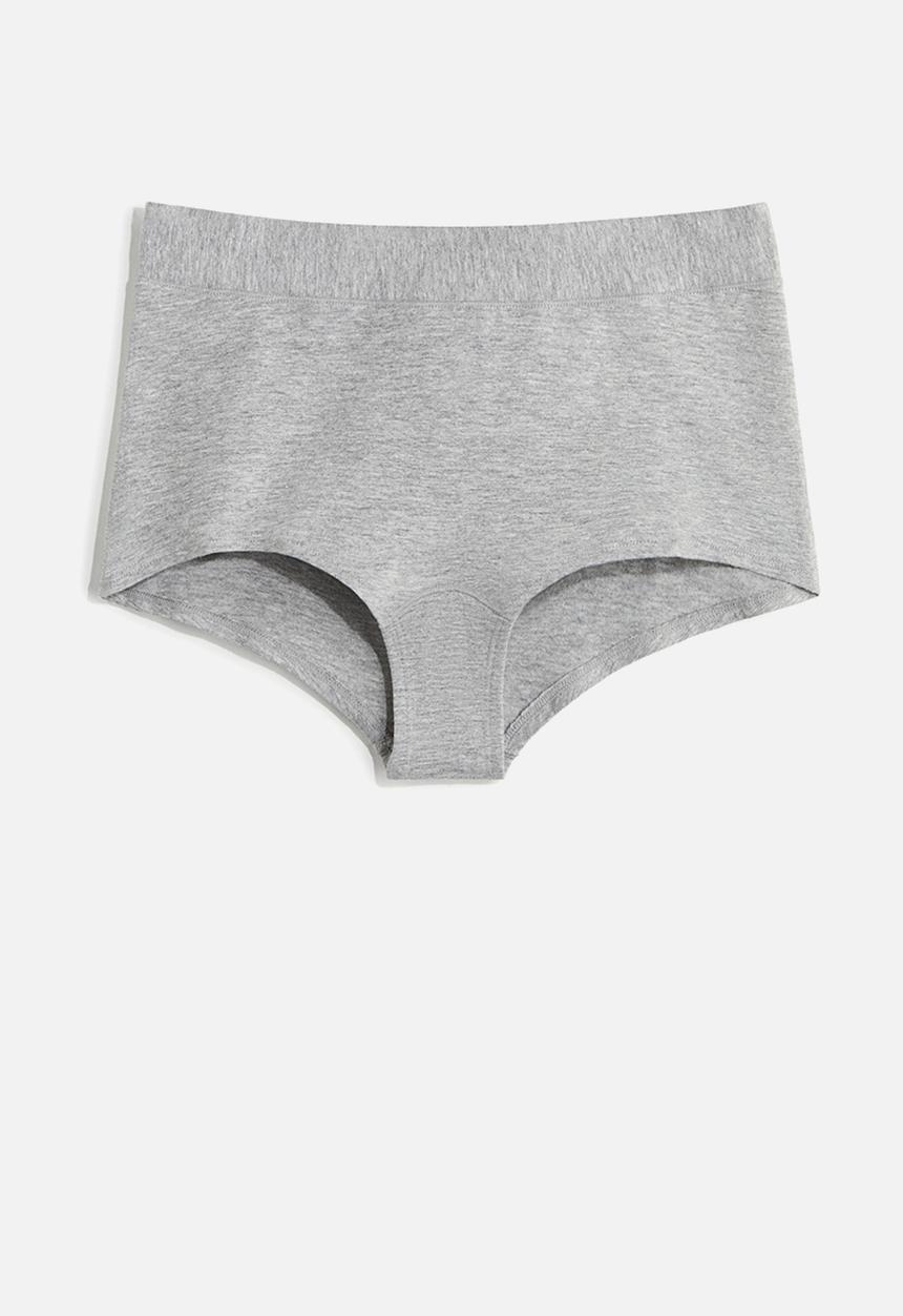 H&M - 3-pack cotton shortie briefs - grey marl/white/black