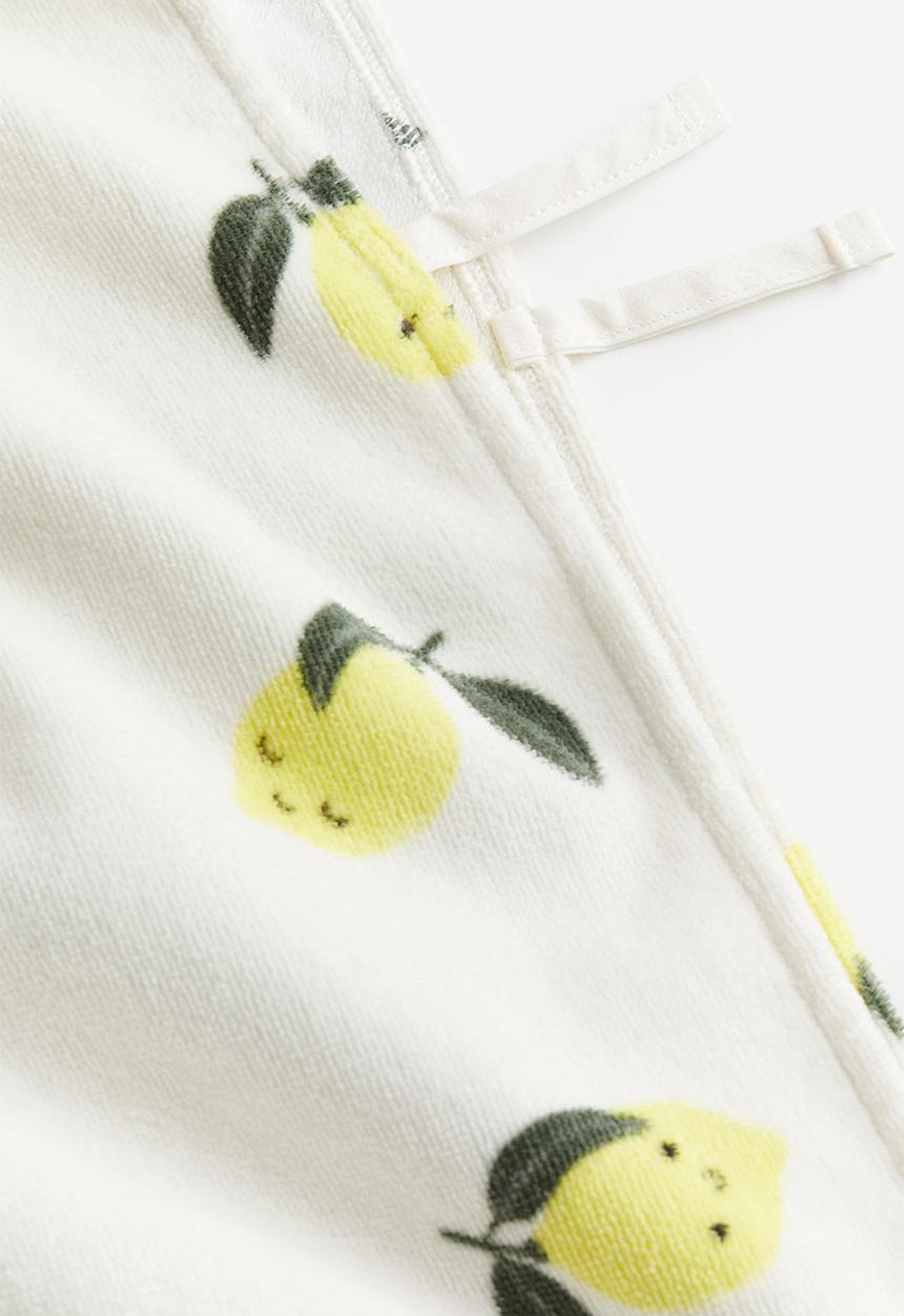 H&M - Poncho towel - white lemons 