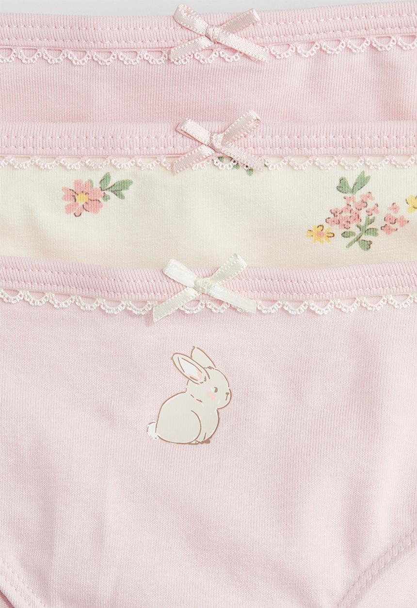 H&M - 5-Pack cotton briefs - cream/light pink