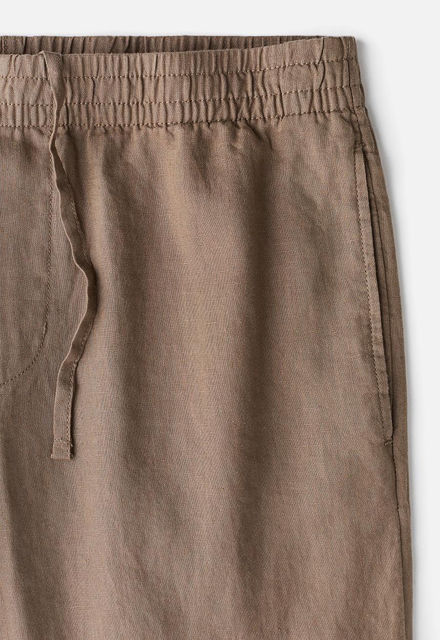 H&M - Regular fit linen trousers - dark beige