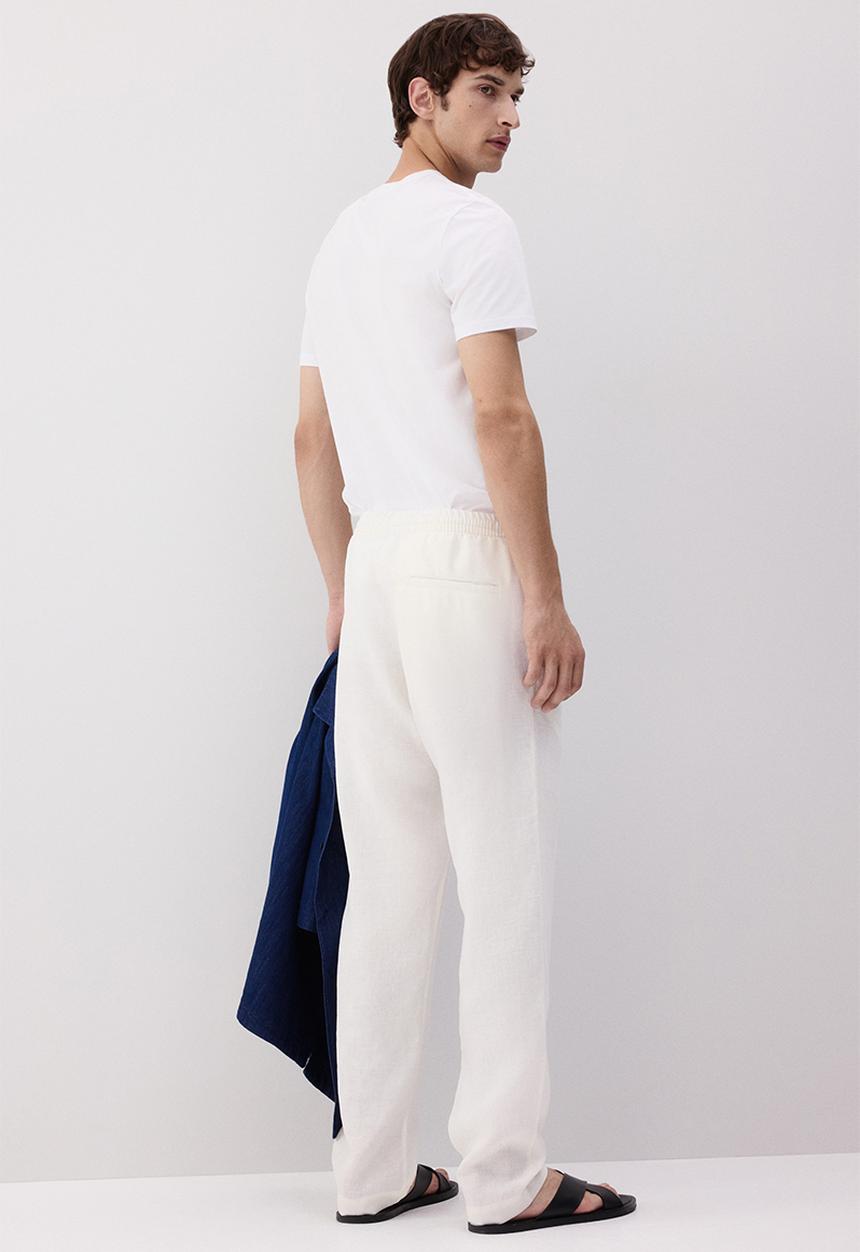 H&M - Regular fit linen trousers - white