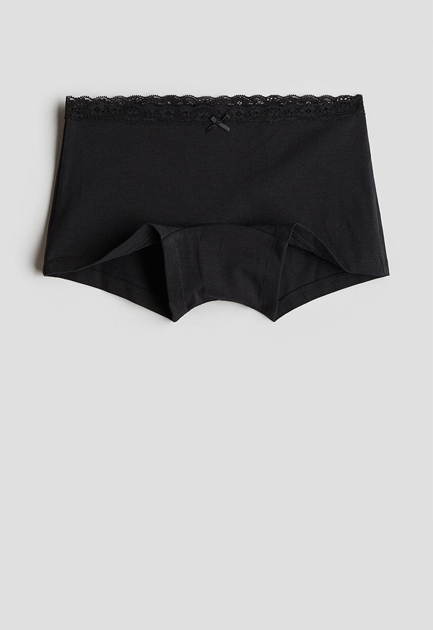 H&M - 5 pack cotton boxers - black & light grey 