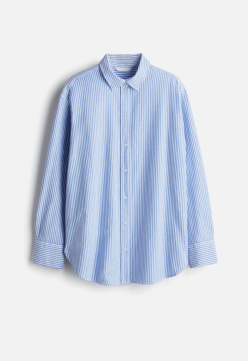 H&M - Oxford shirt - blue striped 