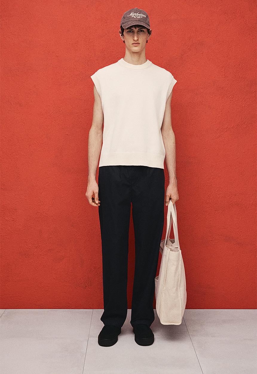 H&M - Relaxed fit poplin trousers - navy blue