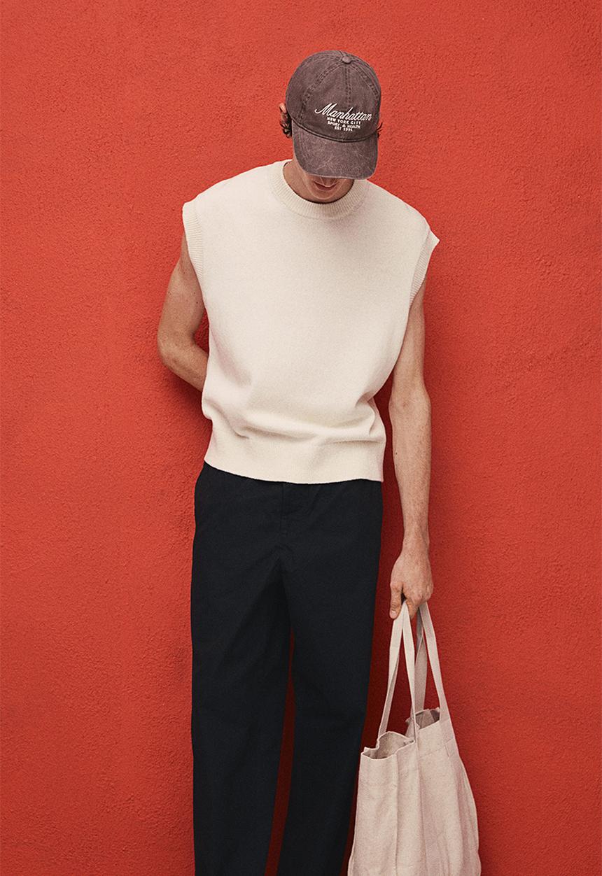 H&M - Relaxed fit poplin trousers - navy blue