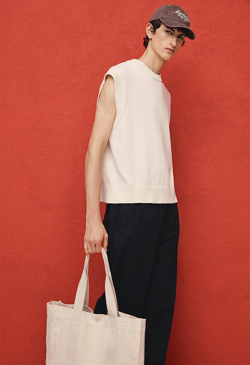 H&M - Relaxed fit poplin trousers - navy blue