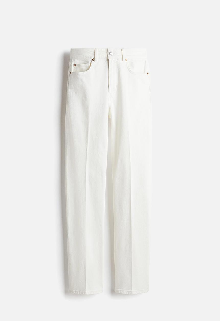 H&M - Straight high jeans - white