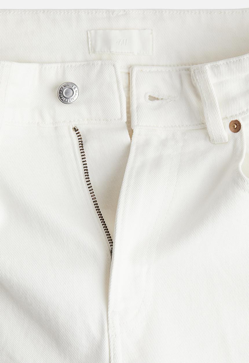 H&M - Straight high jeans - white