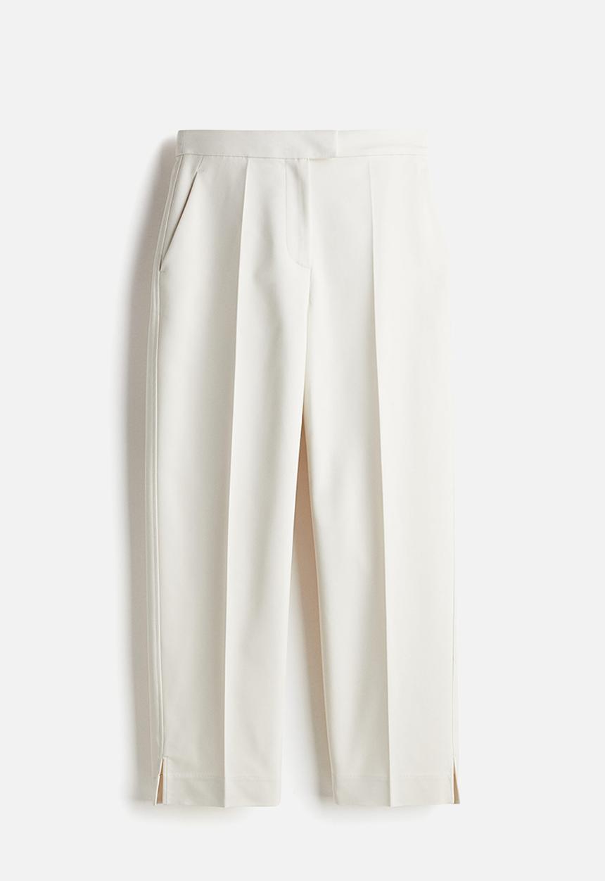 H&M - Tailored cigarette trousers -  cream white 