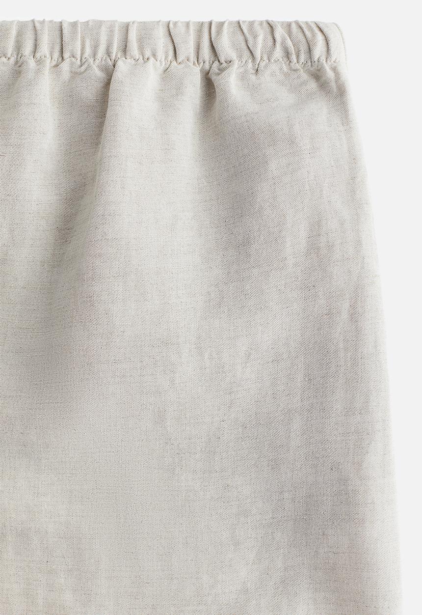 H&M - Linen-blend drawstring shorts - ight beige