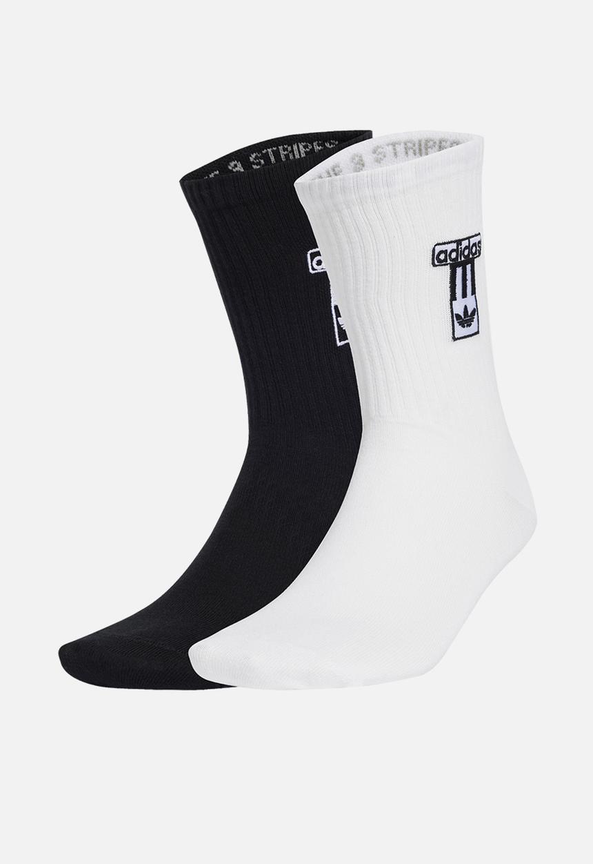 adidas Originals - Adibreak Crew Socks 2 Pairs - White/Blk