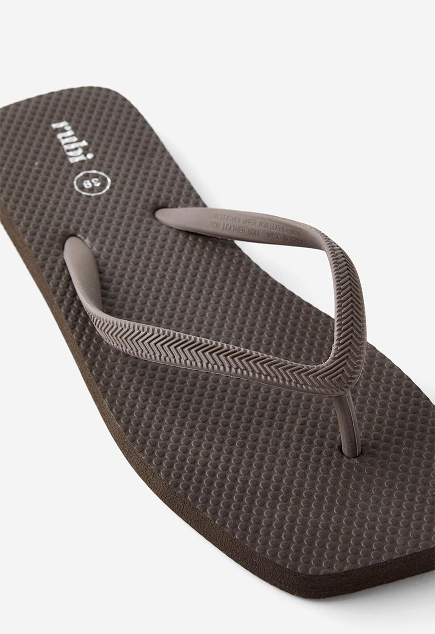 Cotton On - The rubi square toe flip flop - chocolate