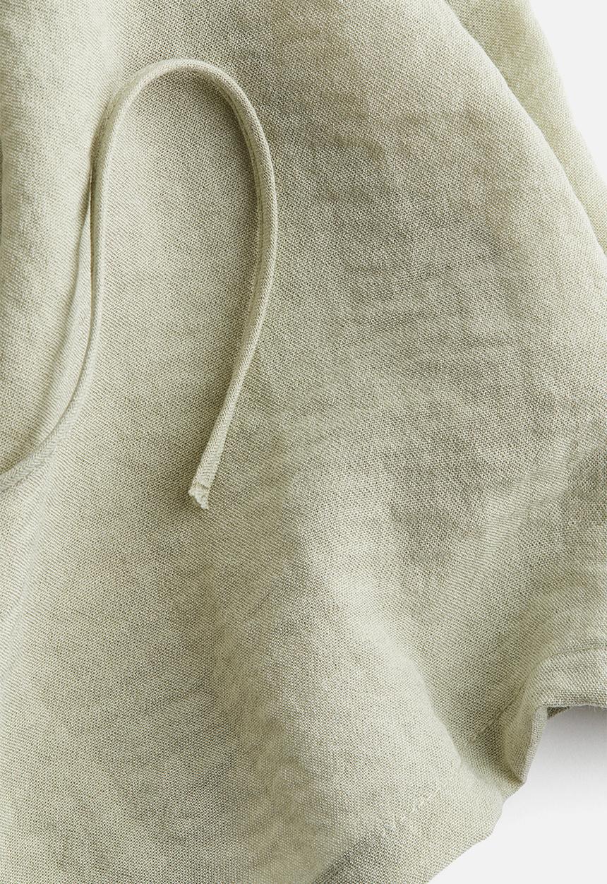 H&M - Tie-detail crêpe shirt - light dusty green