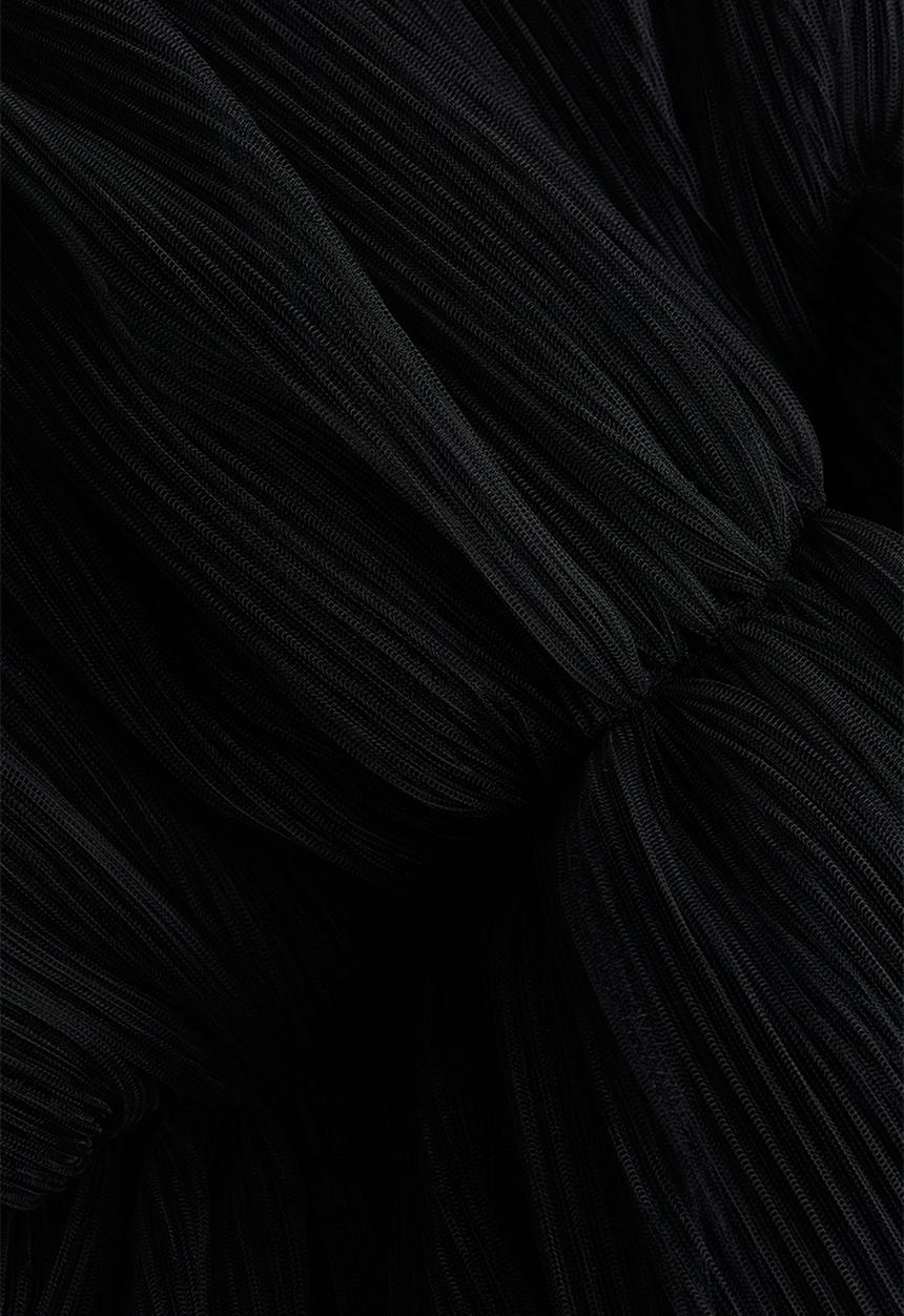 H&M - Pleated tulle bandeau top - black