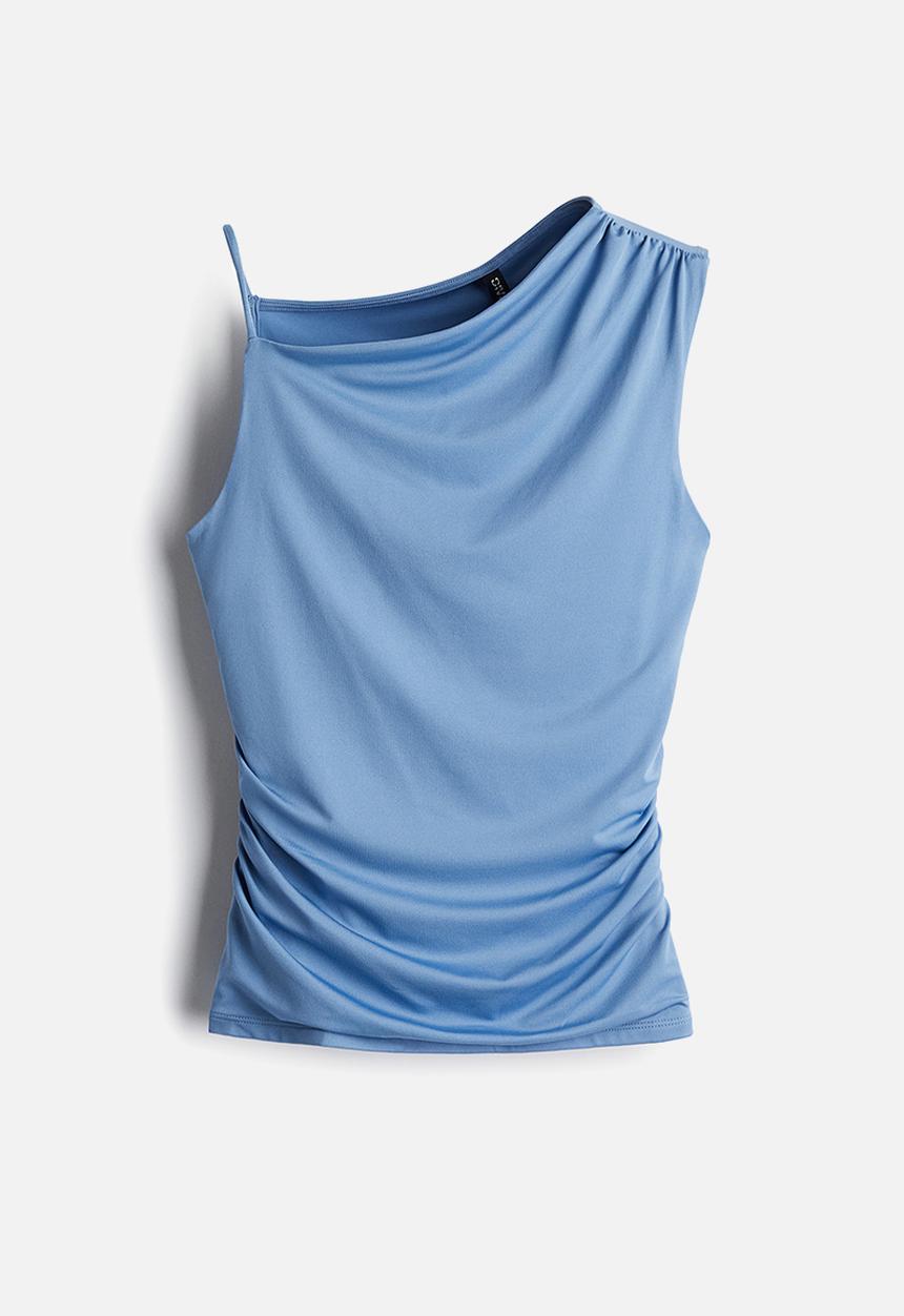 H&M - Gathered asymmetric vest top - blue