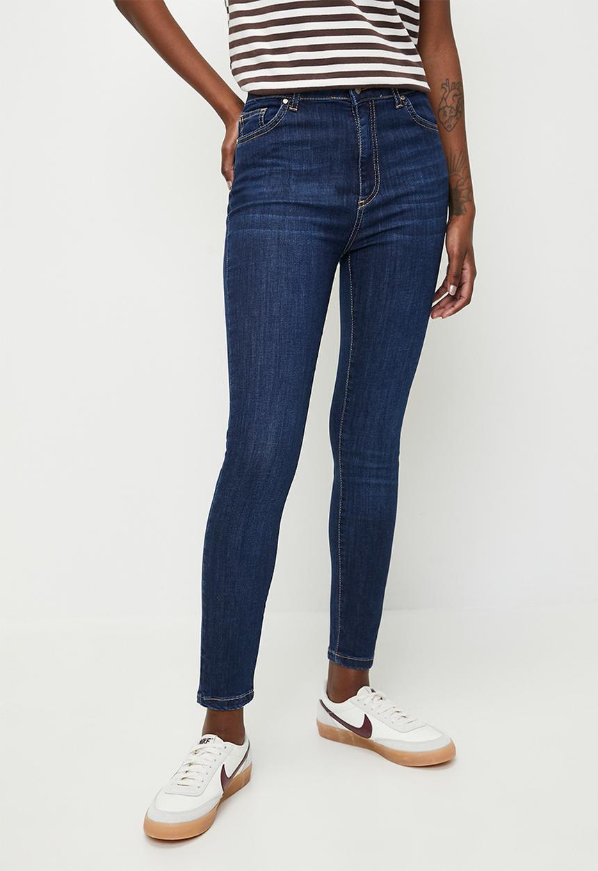 Trendyol - Shaping effect high waist skinny jeans  - dark blue