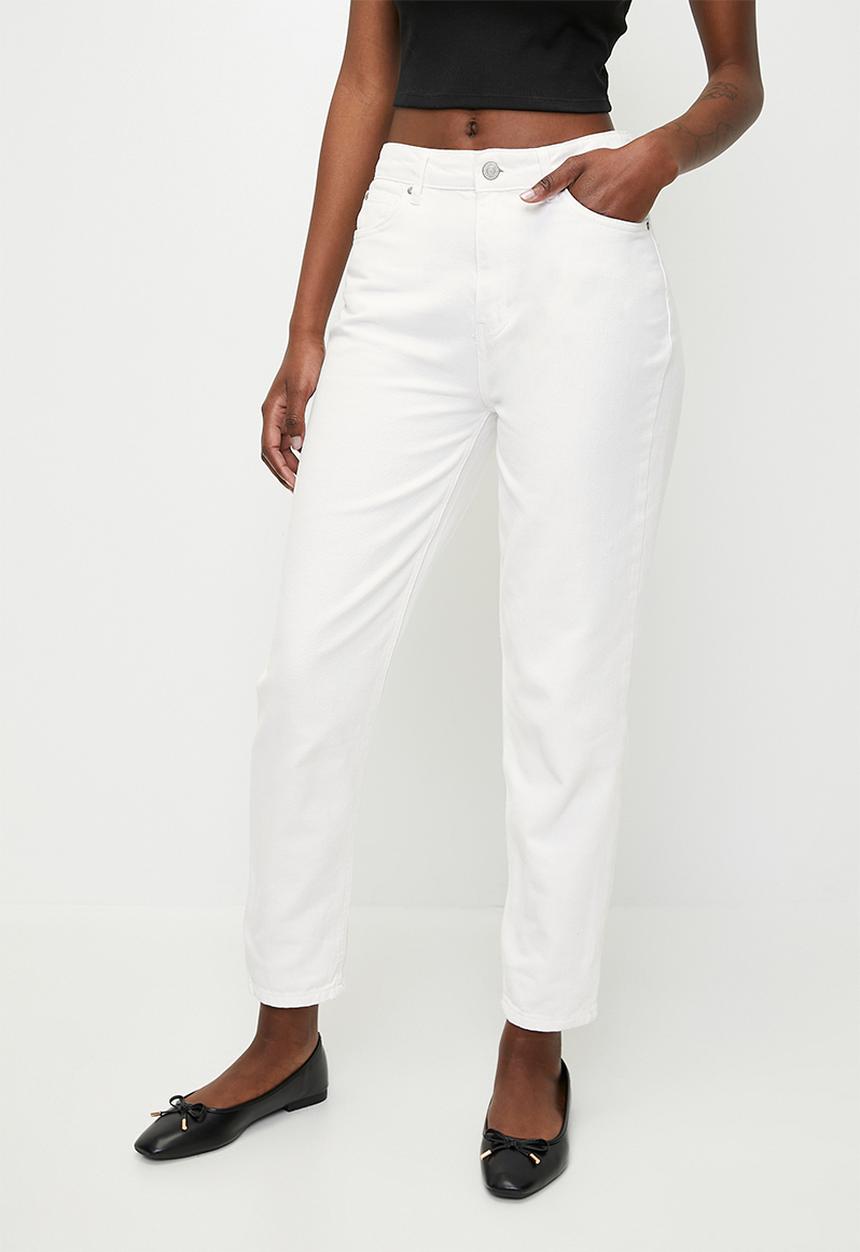 Trendyol - High waist mom jeans  - white