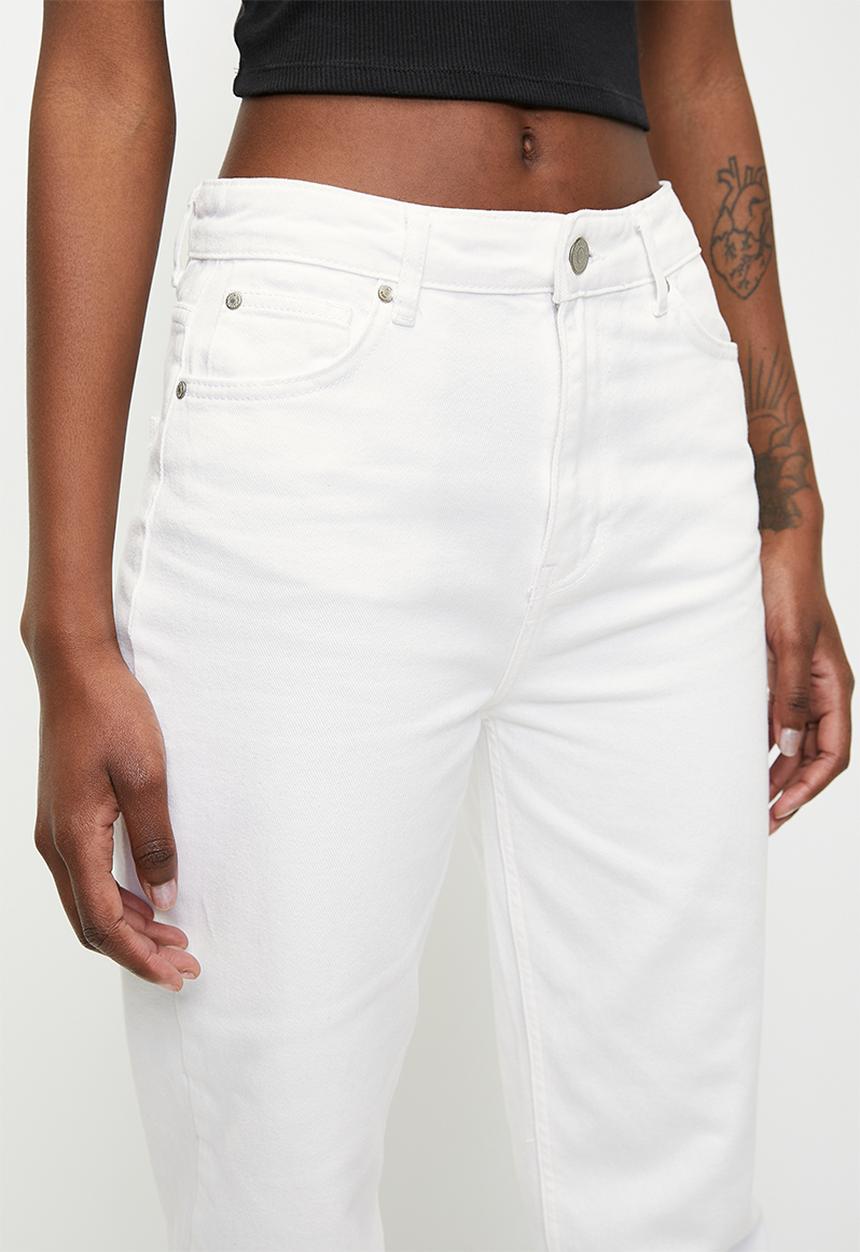 Trendyol - High waist mom jeans  - white