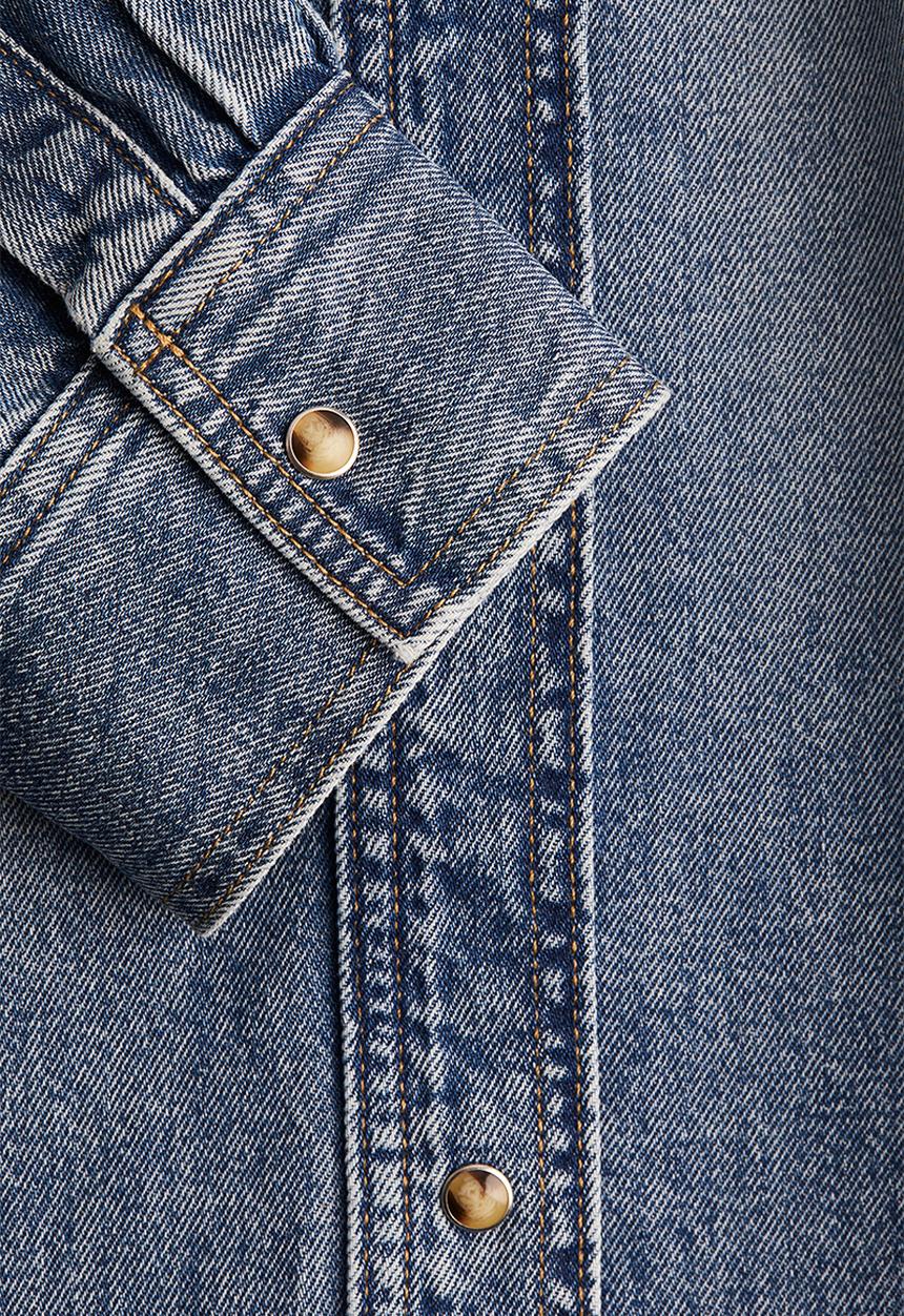 H&M - Washed denim shirt - denim blue