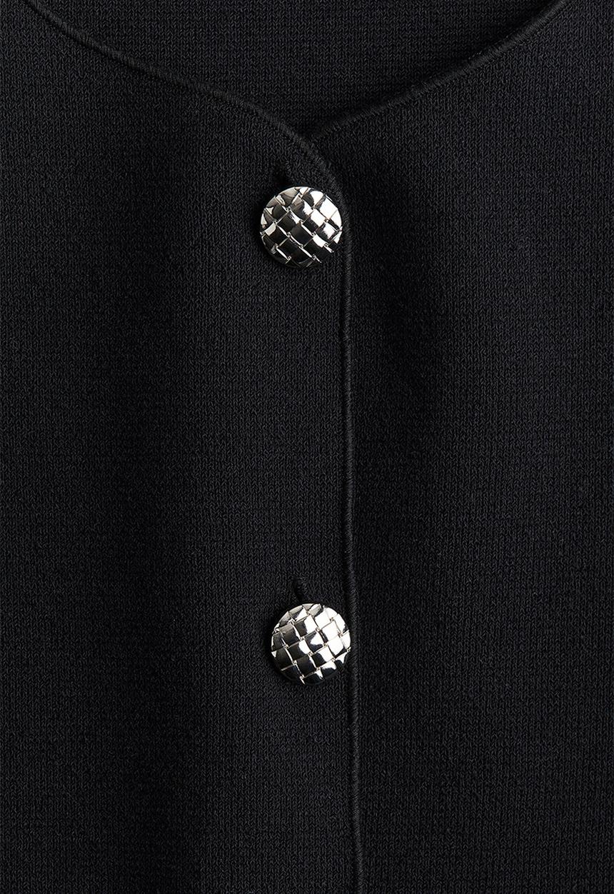 H&M - Short-sleeved jersey cardigan - black