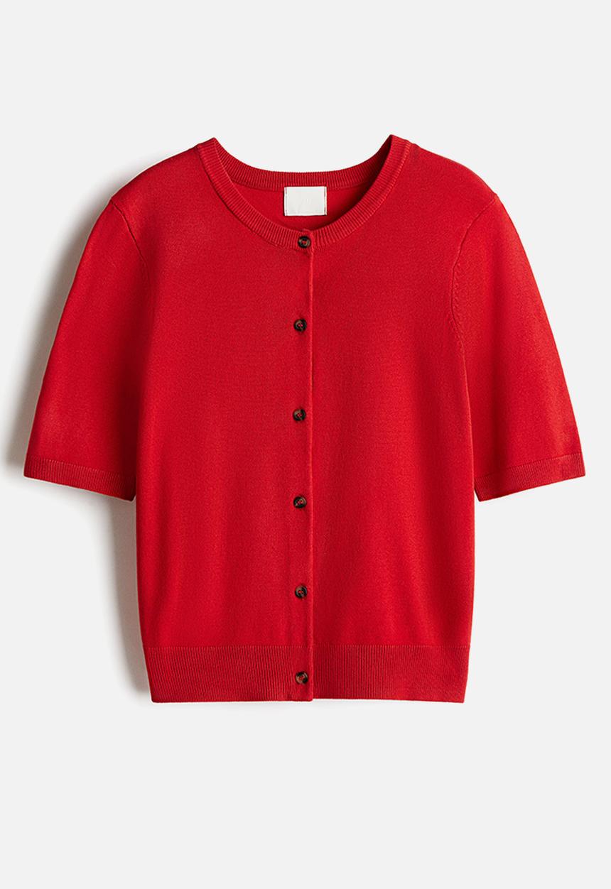 H&M - Short-sleeved cardigan - red