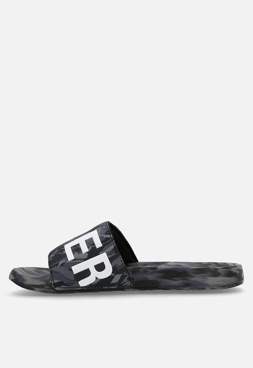 Superdry. - Core camo pool slide - Dark Grey Tiger Camo
