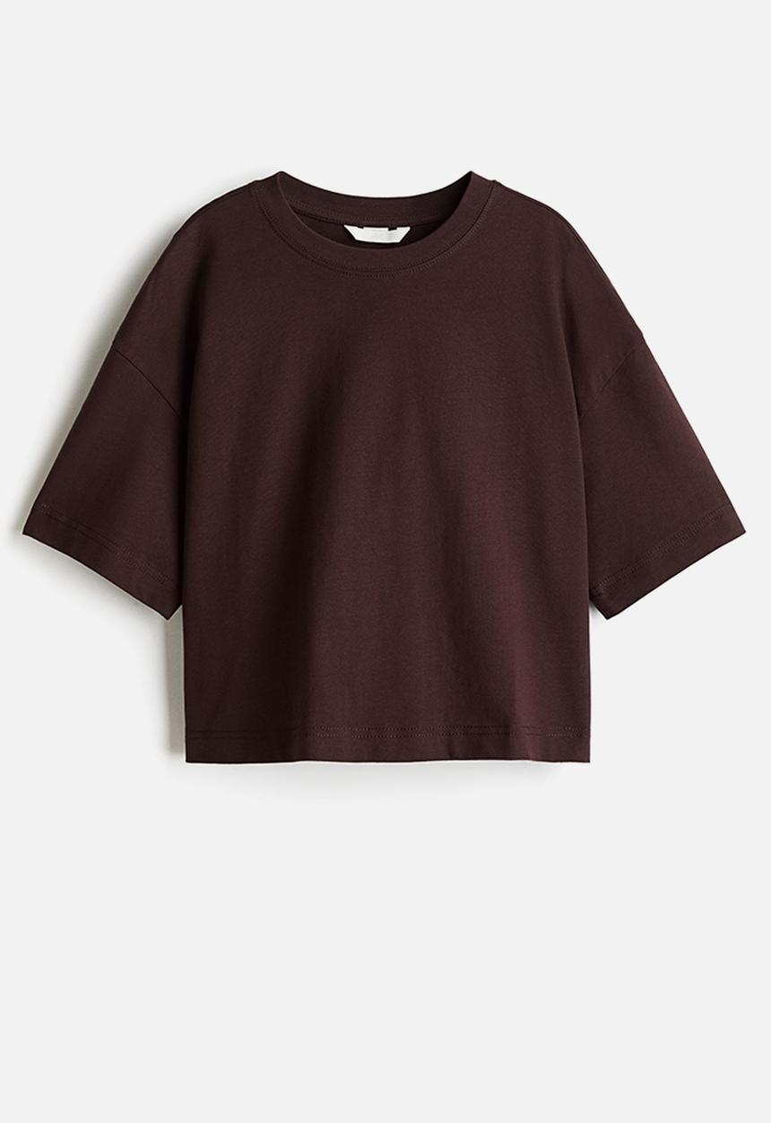 H&M - Oversized t-shirt - dark brown
