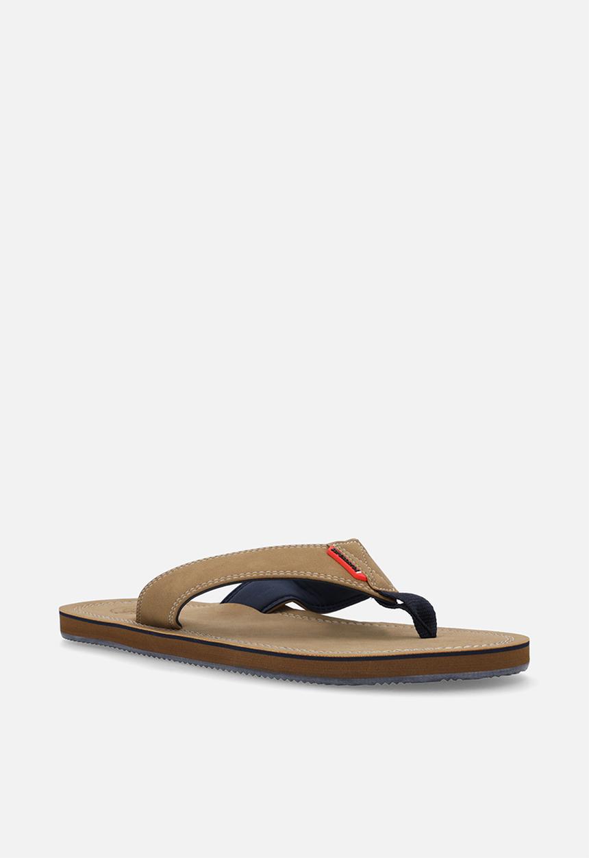 Superdry. - Premium flip flop - Denim Co Tobacco Brown