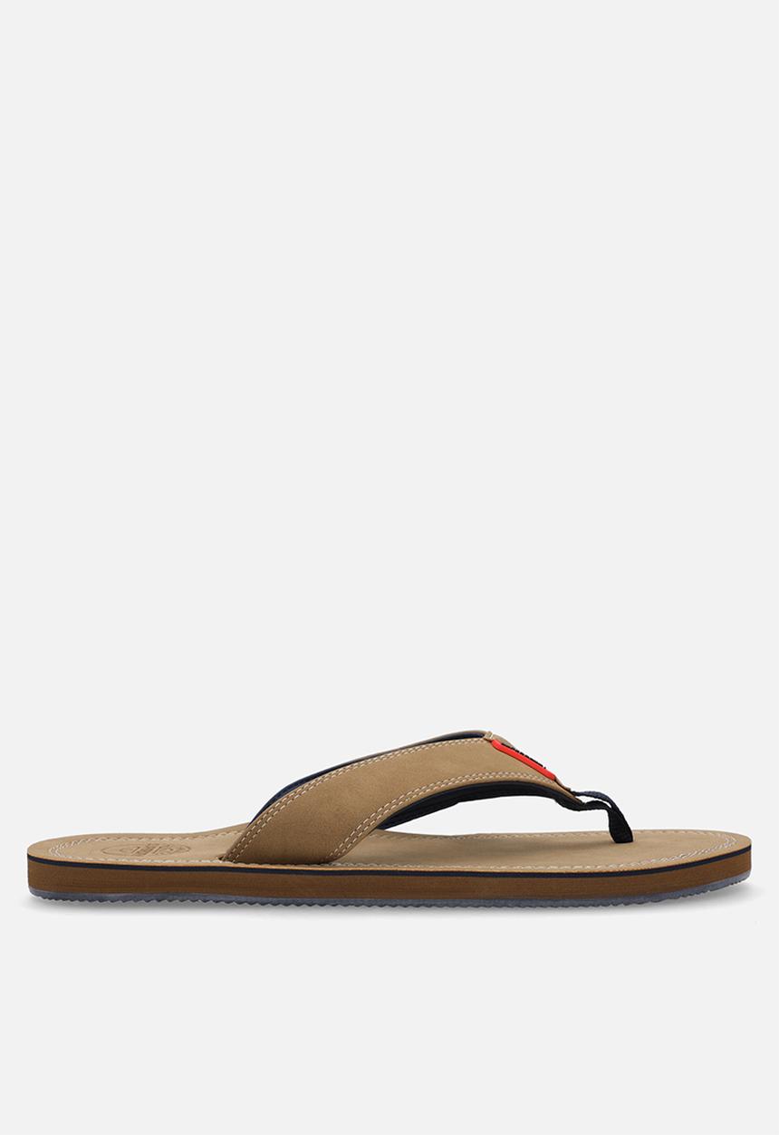 Superdry. - Premium flip flop - Denim Co Tobacco Brown