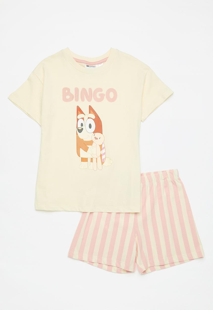 H&M - Printed cotton pyjamas - light yellow & bluey
