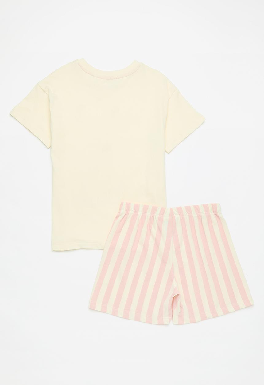 H&M - Printed cotton pyjamas - light yellow & bluey
