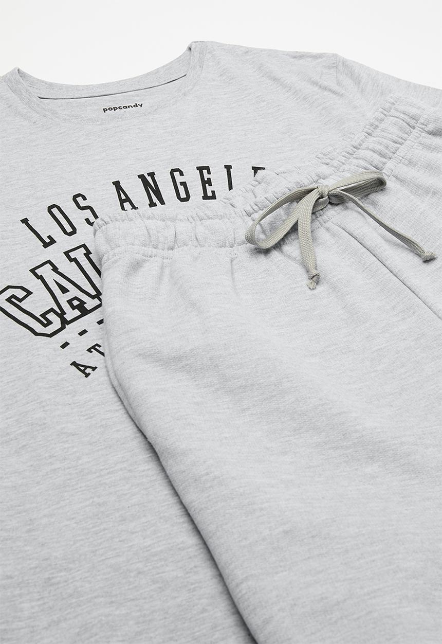Pop Candy - Tee & short set - grey