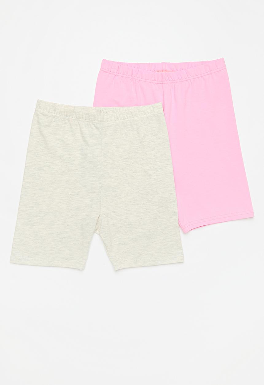 Pop Candy - 2 Pack cycling shorts - pink & ic melange