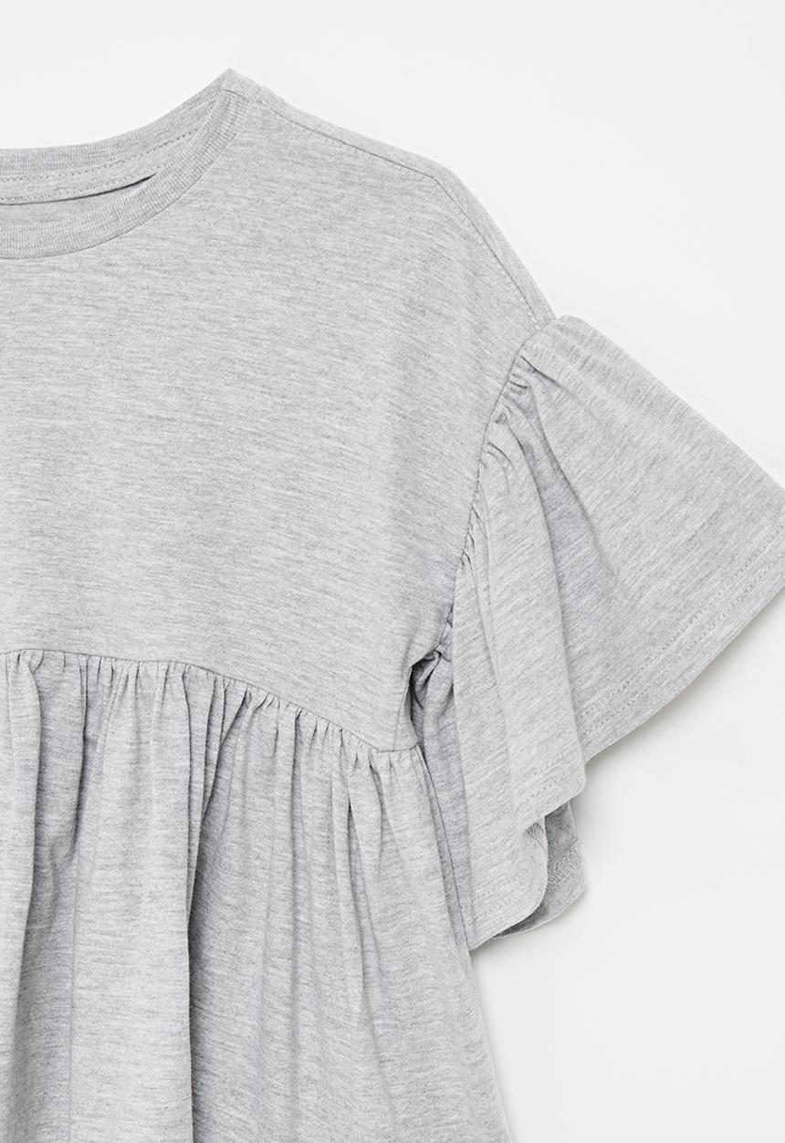 Pop Candy - Frill tee - grey