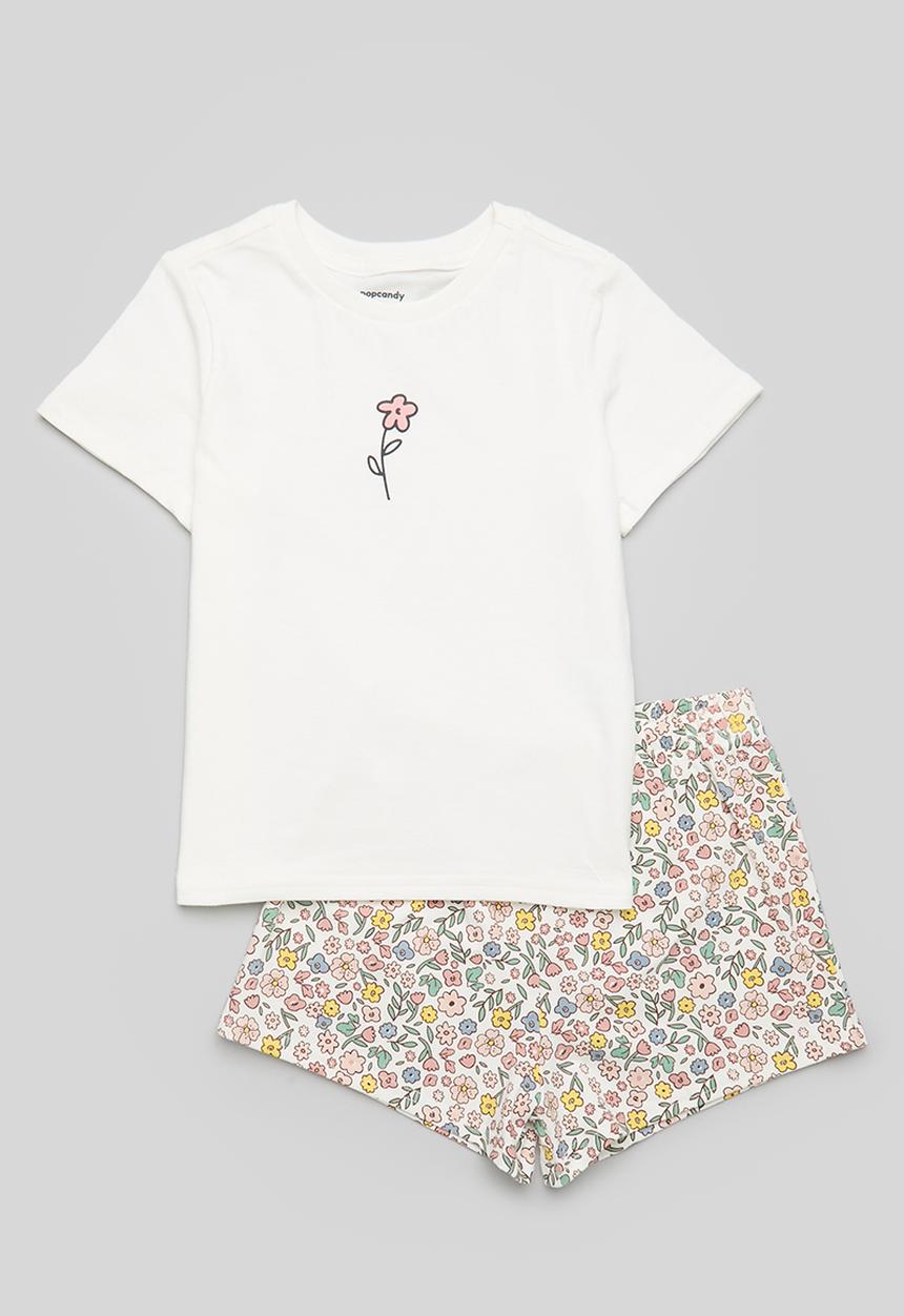 Pop Candy - Pj set - white/floral