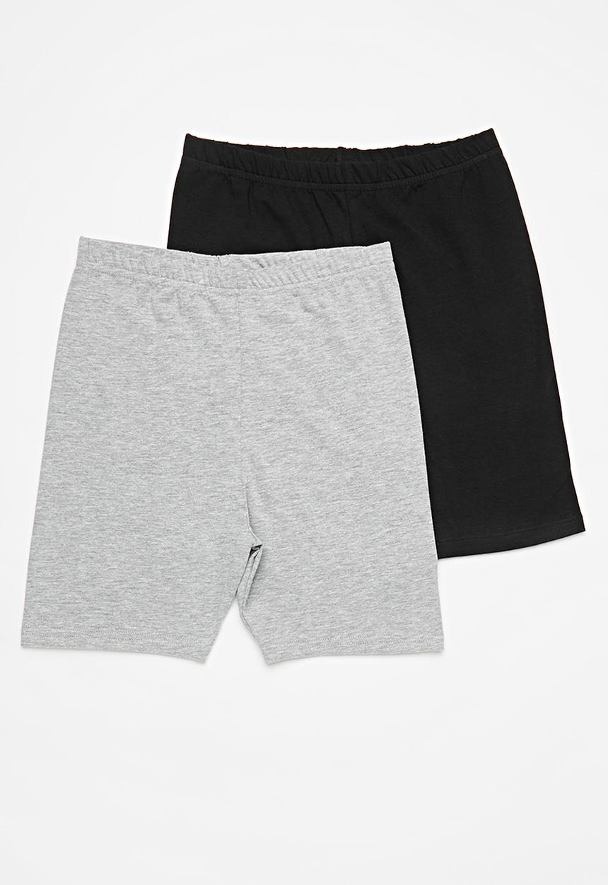 Pop Candy - 2 Pack cycling short - black/grey