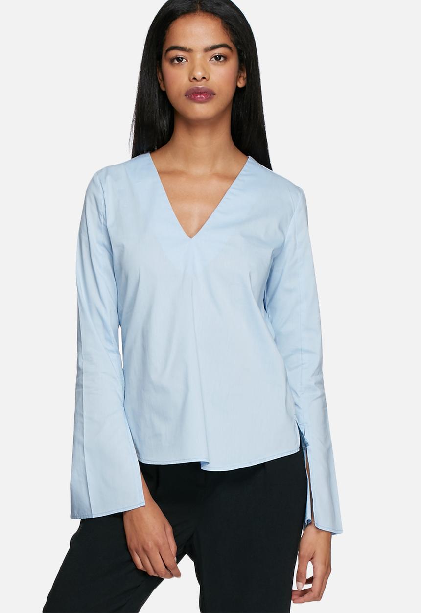 dailyfriday - Woven fluted sleeve top