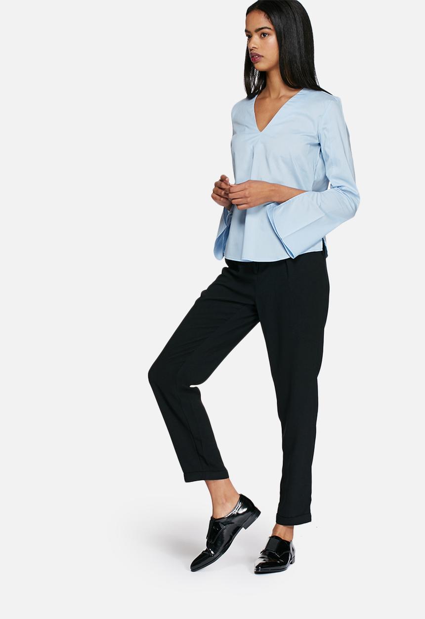 dailyfriday - Woven fluted sleeve top