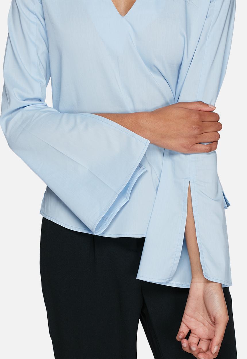 dailyfriday - Woven fluted sleeve top