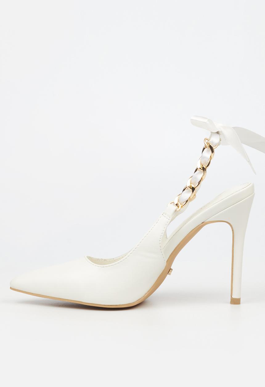 Miss Black - Lola 29 slingback heel - white