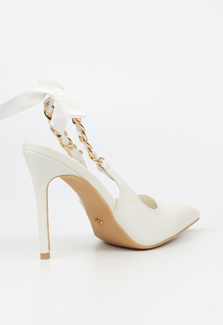 Miss Black - Lola 29 slingback heel - white