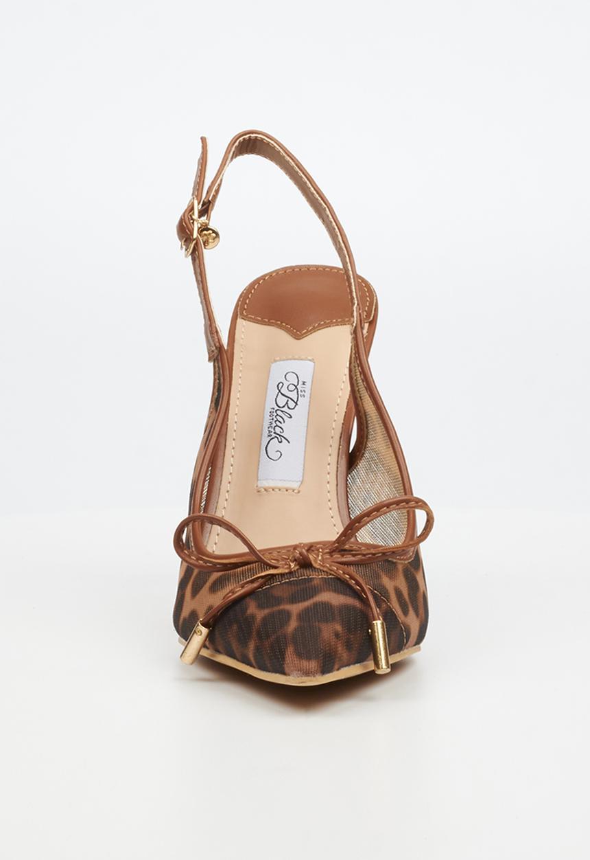 Miss Black - Lola 30 slingback heel - tan