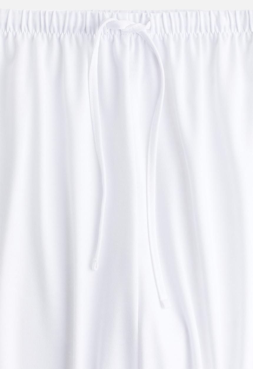 H&M - Straight drawstring trousers - white
