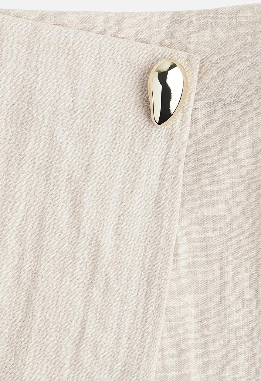 H&M - Wrapover skort - light beige