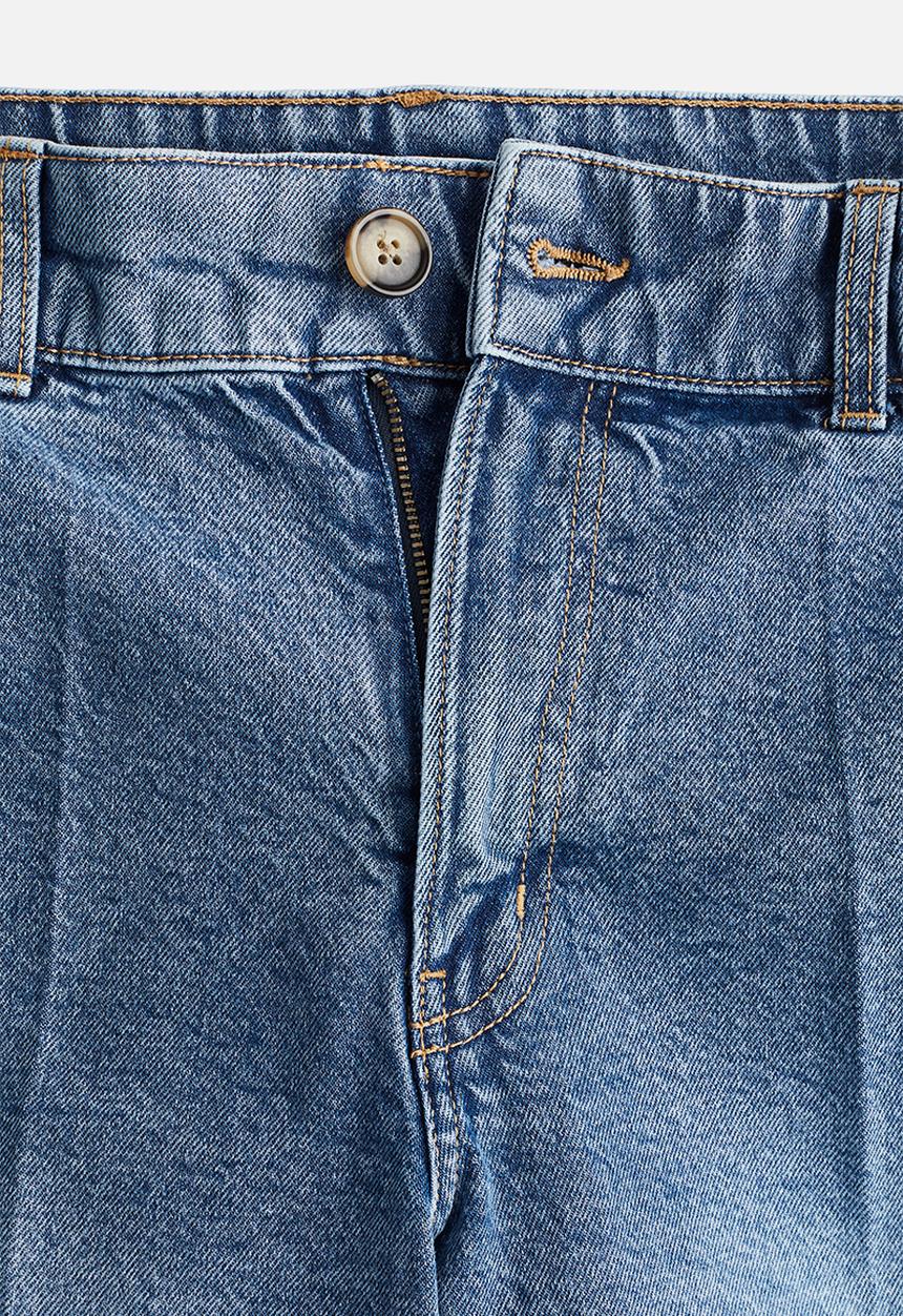 H&M - Wide high cropped jeans - light denim blue